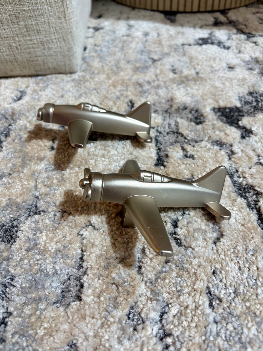 Pottery Barn Airplane Curtain Finials - Polished Nickel
